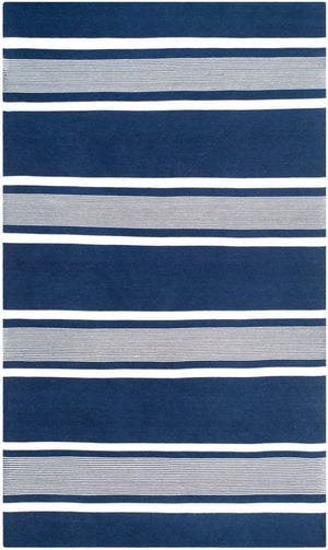 Safavieh Lrl Hanover Flatweave Polyester Stripe Rug Bold Navy Pattern for Living Dining Spaces LRL2461A-6