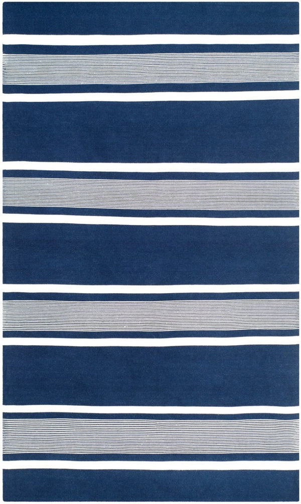 Safavieh Lrl Hanover Flatweave Polyester Stripe Rug Bold Navy Pattern for Living Dining Spaces LRL2461A-6