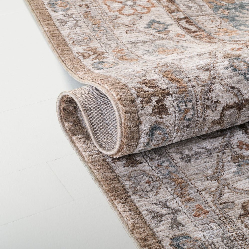 Safavieh Lrl Traditional Power-Loomed Area Rug In Brown & Grey — Low-Profile Polyester With Cotton Accents, 8X10 8'-0" x 10'-0" LRL300T-8
