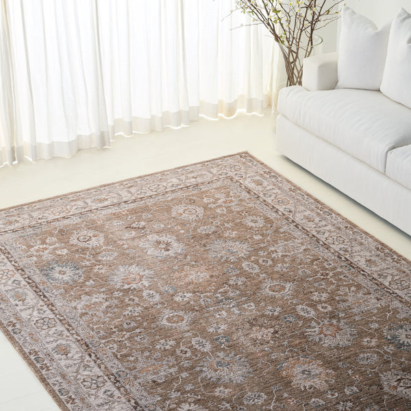 Safavieh Lrl Traditional Power-Loomed Area Rug In Brown & Grey — Low-Profile Polyester With Cotton Accents, 8X10 8'-0" x 10'-0" LRL300T-8