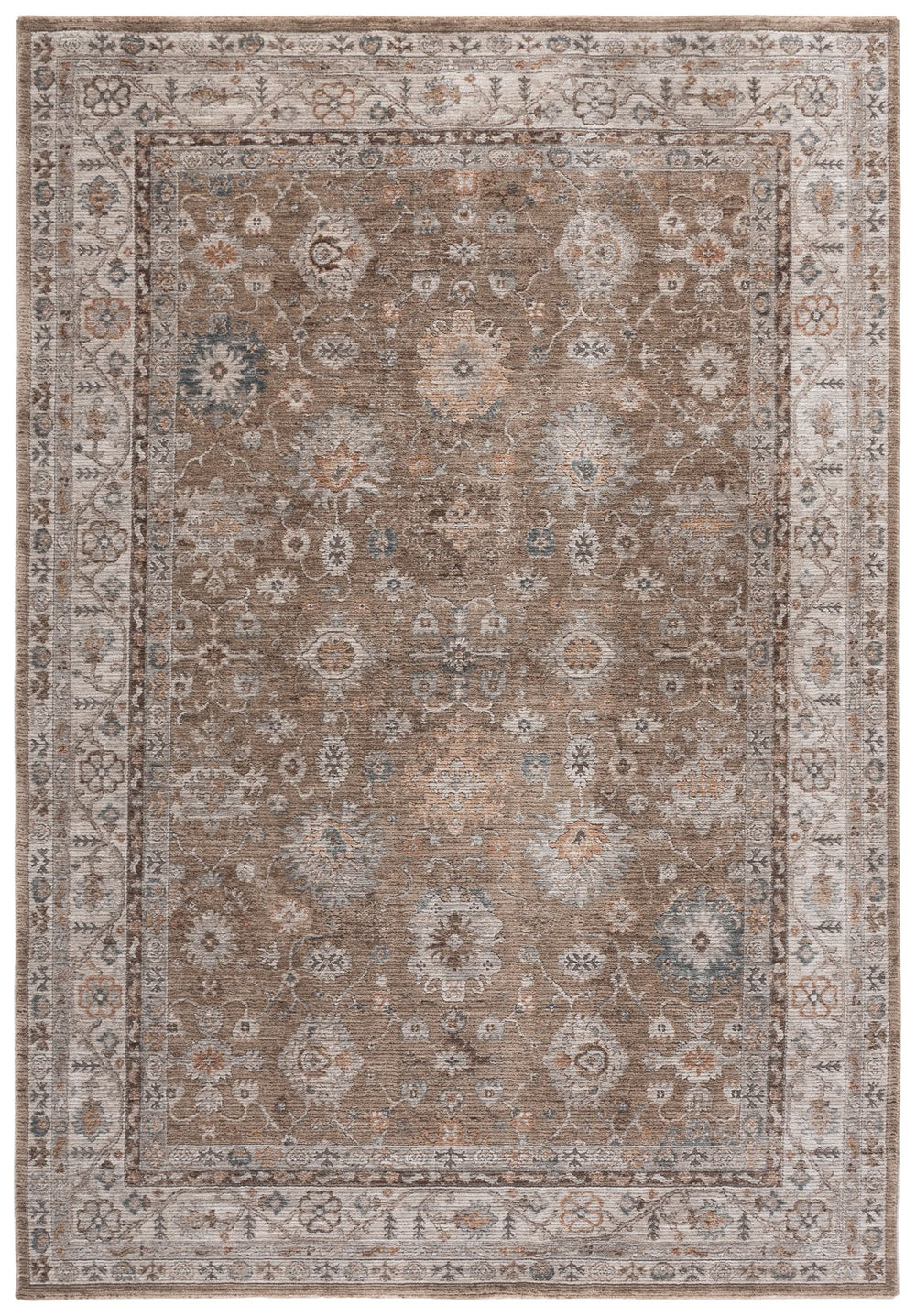 Safavieh Lrl Traditional Power-Loomed Area Rug In Brown & Grey — Low-Profile Polyester With Cotton Accents, 8X10 8'-0" x 10'-0" LRL300T-8