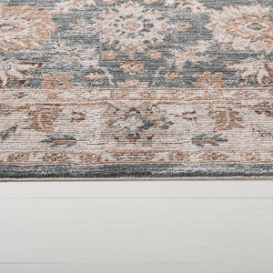 Safavieh Lrl Soft Abbey Blue And Grey Area Rug — Power-Loomed Polyester With Cotton Accents, Low Pile Durable Elegance 8'-0" x 10'-0" LRL302M-8