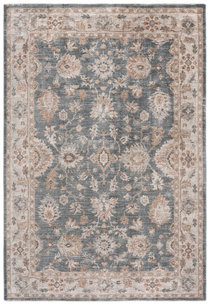 Safavieh Lrl Soft Abbey Blue And Grey Area Rug — Power-Loomed Polyester With Cotton Accents, Low Pile Durable Elegance 8'-0" x 10'-0" LRL302M-8