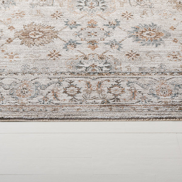 Safavieh Lrl Timeless Abbey Ivory And Blue Area Rug – Power‑Loomed Turkish Polyester Pile, Low Profile Elegance 9'-0" x 12'-0" LRL304A-9
