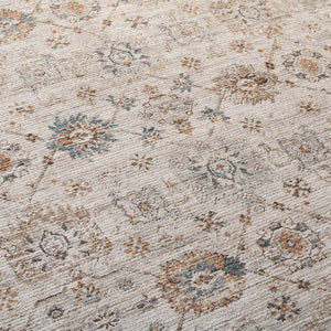 Safavieh Lrl Timeless Abbey Ivory And Blue Area Rug – Power‑Loomed Turkish Polyester Pile, Low Profile Elegance 9'-0" x 12'-0" LRL304A-9