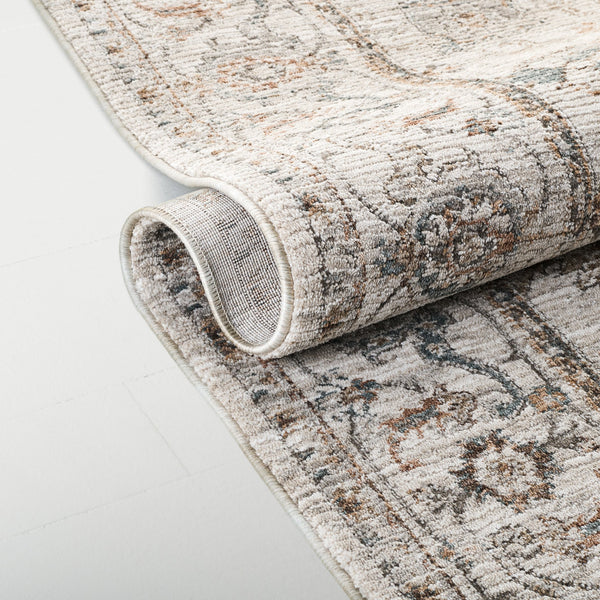 Safavieh Lrl Timeless Abbey Ivory And Blue Area Rug – Power‑Loomed Turkish Polyester Pile, Low Profile Elegance 9'-0" x 12'-0" LRL304A-9