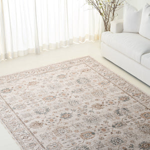 Safavieh Lrl Timeless Abbey Ivory And Blue Area Rug – Power‑Loomed Turkish Polyester Pile, Low Profile Elegance 9'-0" x 12'-0" LRL304A-9