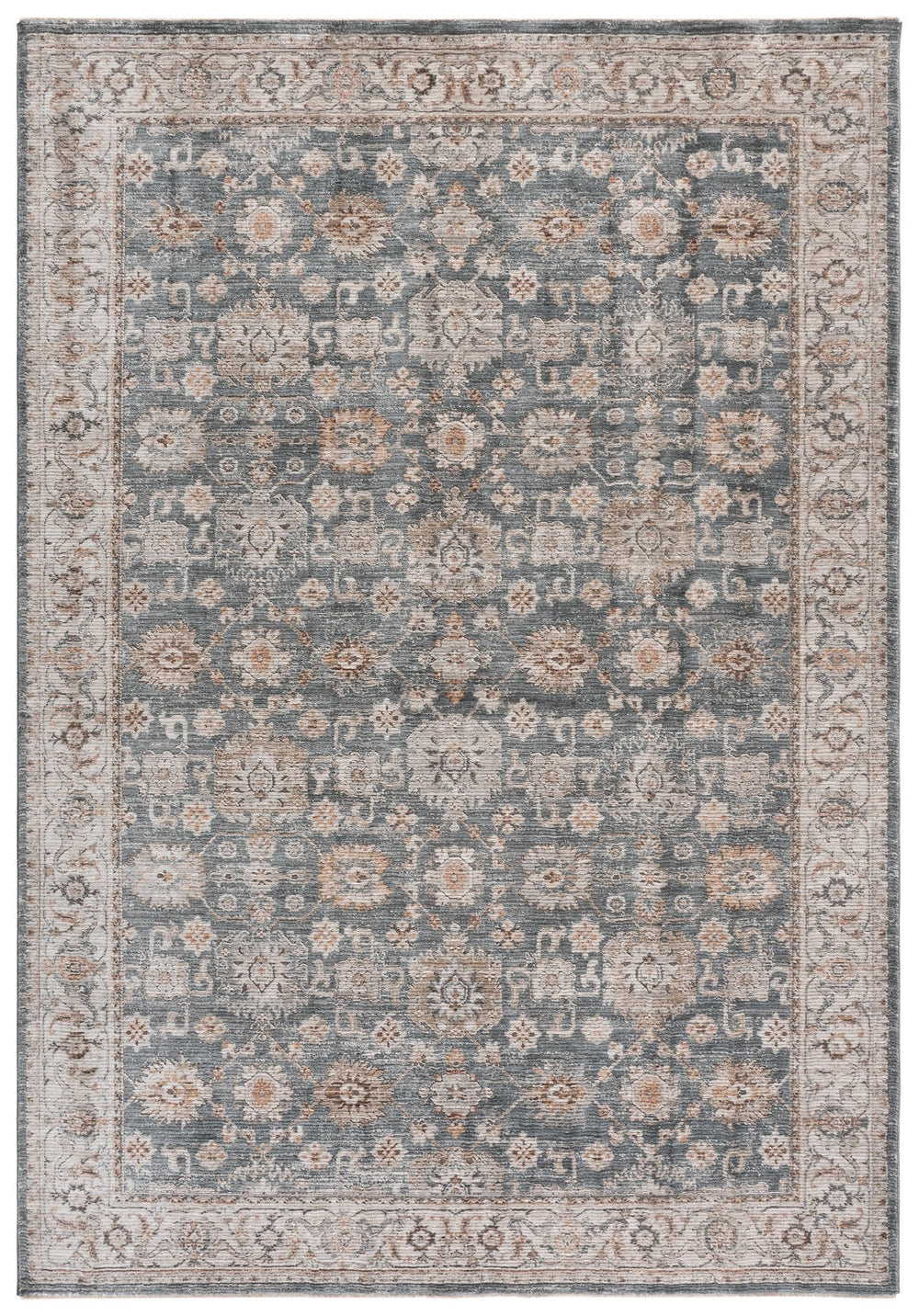 Safavieh Lrl Elegant Abbey Blue & Grey Area Rug 8X10 Low Profile Power-Loomed Polyester Cotton Backing 9'-0" x 12'-0" LRL304M-9