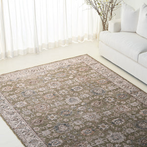 Safavieh Lrl Muted Abbey Green And Grey Area Rug — Power-Loomed Turkish Polyester, Low-Profile 3/8" Pile, Fade-Resistant 8'-0" x 10'-0" LRL304Y-8