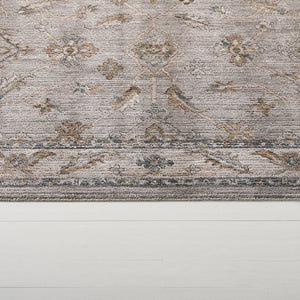 Safavieh Lrl Timeless Abbey Grey Blue Area Rug — Low-Profile Traditional Motif, Durable Polyester, 8X10 Sized 9'-0" x 12'-0" LRL306F-9