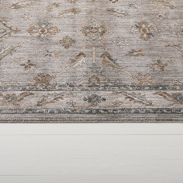 Safavieh Lrl Timeless Abbey Grey Blue Area Rug — Low-Profile Traditional Motif, Durable Polyester, 8X10 Sized 9'-0" x 12'-0" LRL306F-9