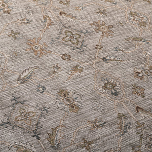 Safavieh Lrl Timeless Abbey Grey Blue Area Rug — Low-Profile Traditional Motif, Durable Polyester, 8X10 Sized 9'-0" x 12'-0" LRL306F-9