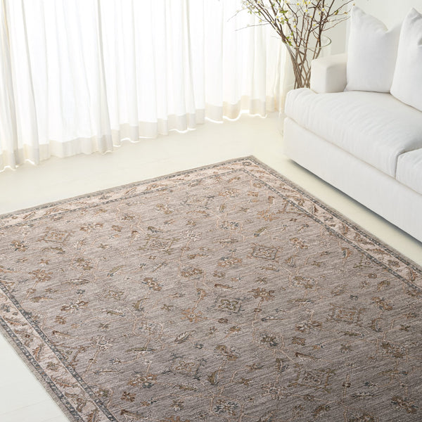 Safavieh Lrl Timeless Abbey Grey Blue Area Rug — Low-Profile Traditional Motif, Durable Polyester, 8X10 Sized 9'-0" x 12'-0" LRL306F-9
