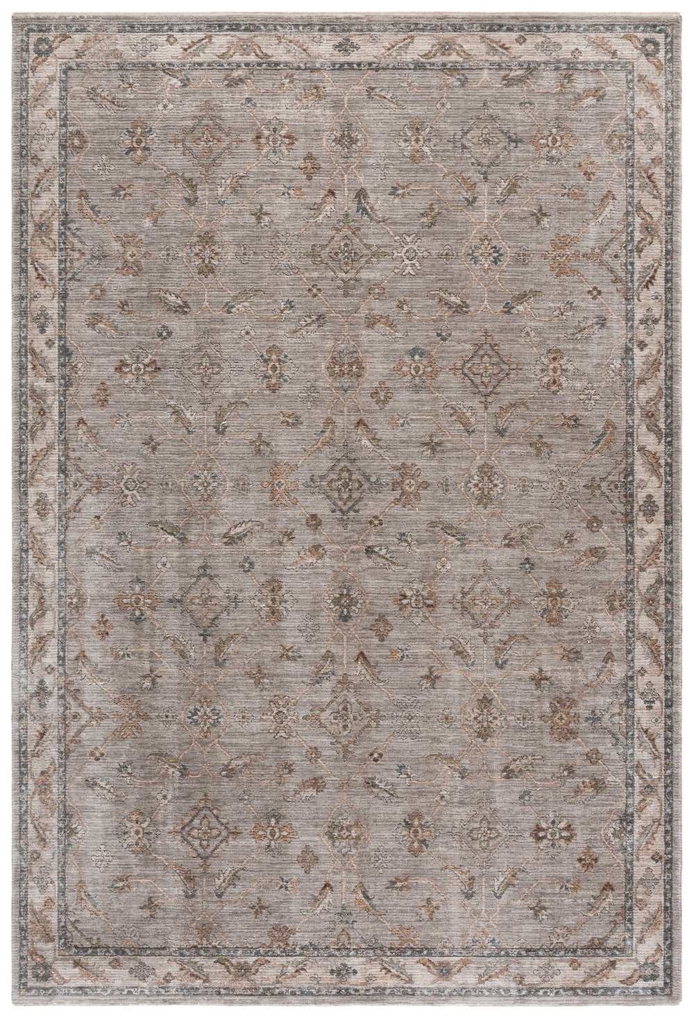 Safavieh Lrl Timeless Abbey Grey Blue Area Rug — Low-Profile Traditional Motif, Durable Polyester, 8X10 Sized 9'-0" x 12'-0" LRL306F-9