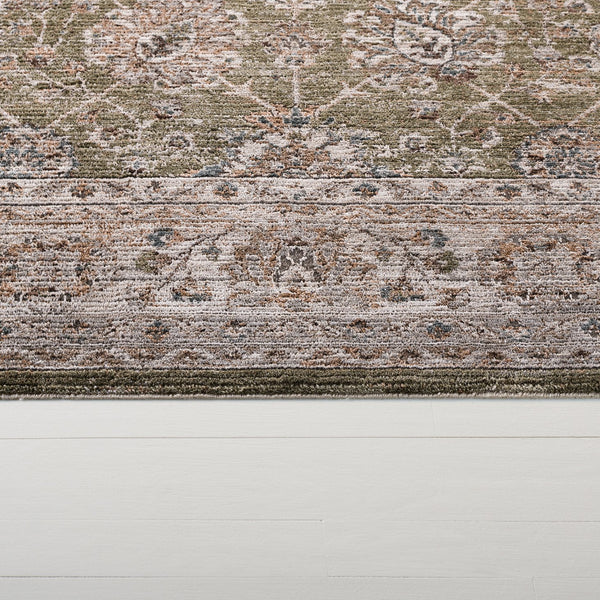 Safavieh Lrl Timeless Green And Grey Area Rug 8X10 — Low-Profile, Power-Loomed In Turkey, Durable Polyester 9'-0" x 12'-0" LRL308Y-9
