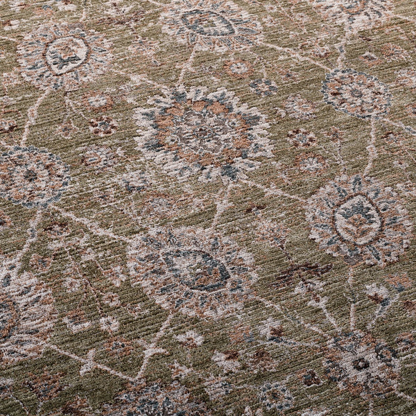 Safavieh Lrl Timeless Green And Grey Area Rug 8X10 — Low-Profile, Power-Loomed In Turkey, Durable Polyester 9'-0" x 12'-0" LRL308Y-9