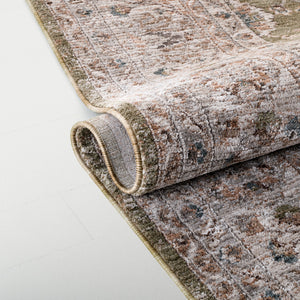 Safavieh Lrl Timeless Green And Grey Area Rug 8X10 — Low-Profile, Power-Loomed In Turkey, Durable Polyester 9'-0" x 12'-0" LRL308Y-9