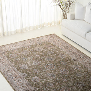 Safavieh Lrl Timeless Green And Grey Area Rug 8X10 — Low-Profile, Power-Loomed In Turkey, Durable Polyester 9'-0" x 12'-0" LRL308Y-9