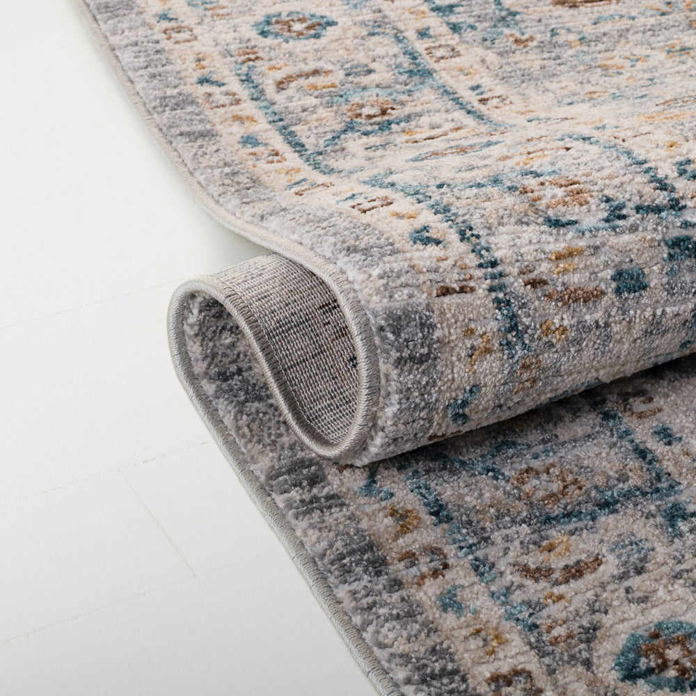 Safavieh Lrl Calm Hayden 5X7 Blue-Grey Area Rug — Low-Profile 3/8" Pile, Power-Loomed, Stain-Resistant Comfort LRL400M-5