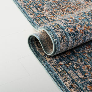 Safavieh Lrl Power-Loomed Turkish Runner In Calming Blue And Ivory – Low-Profile, Durable, Stain-Resistant Elegance 2'-0" x 8'-0" LRL408M-28