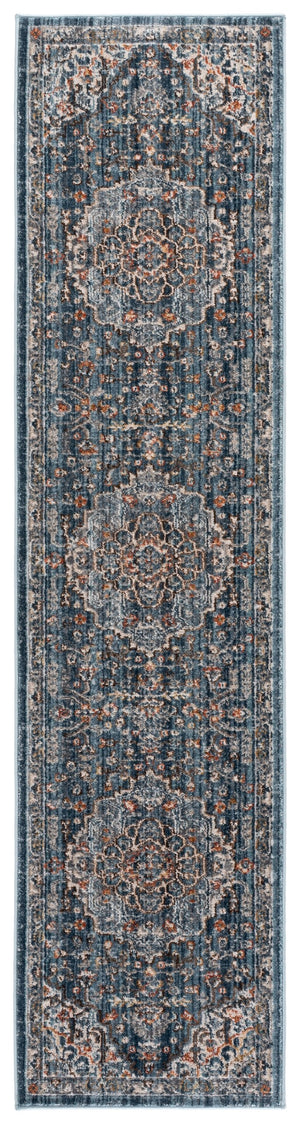 Safavieh Lrl Power-Loomed Turkish Runner In Calming Blue And Ivory – Low-Profile, Durable, Stain-Resistant Elegance 2'-0" x 8'-0" LRL408M-28