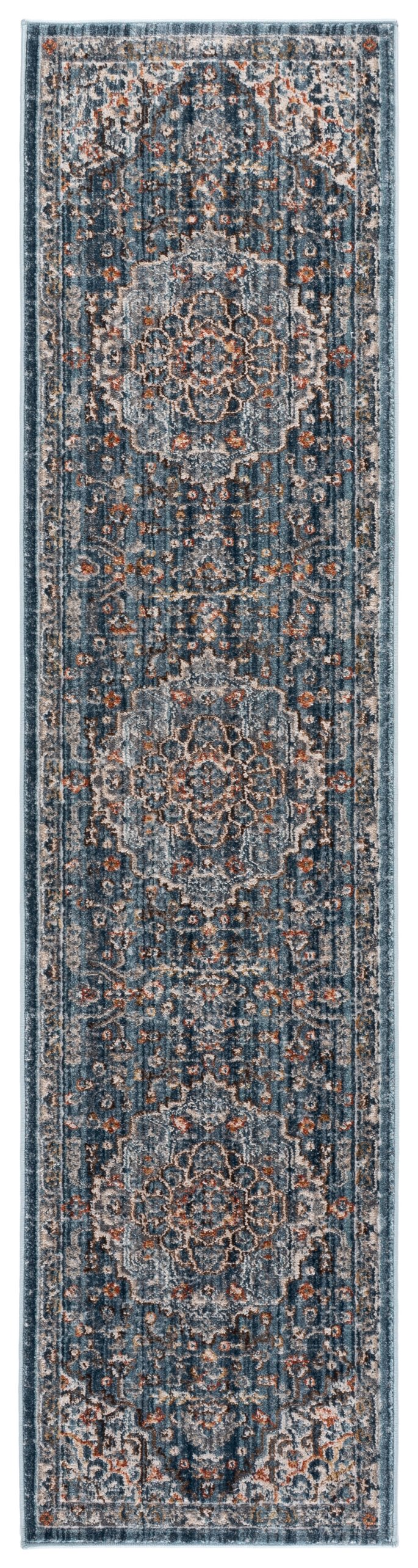 Safavieh Lrl Tranquil Hayden Blue & Ivory Area Rug, Power-Loomed Low-Profile 3/8" Pile, Durable Turkish Craftsmanship 5'-0" x 7'-0" LRL408M-5