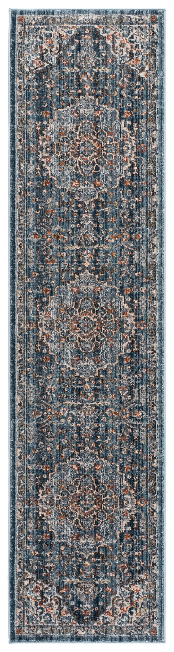 Safavieh Lrl Tranquil Hayden Blue & Ivory Area Rug, Power-Loomed Low-Profile 3/8" Pile, Durable Turkish Craftsmanship 5'-0" x 7'-0" LRL408M-5