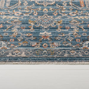 Safavieh Lrl Tranquil Hayden Blue & Ivory Area Rug, Power-Loomed Low-Profile 3/8" Pile, Durable Turkish Craftsmanship 5'-0" x 7'-0" LRL408M-5