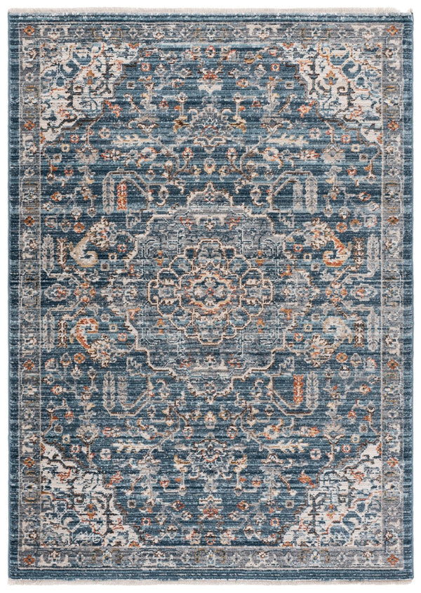 Safavieh Lrl Tranquil Hayden Blue & Ivory Area Rug, Power-Loomed Low-Profile 3/8" Pile, Durable Turkish Craftsmanship 5'-0" x 7'-0" LRL408M-5