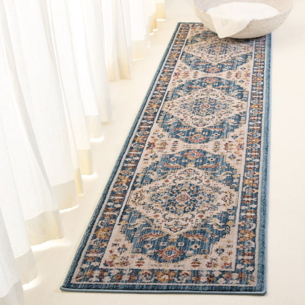 Safavieh Lrl Hayden Solid Blue Runner Rug Power Loomed in Turkey for Hallways and Entryways LRL410M-28