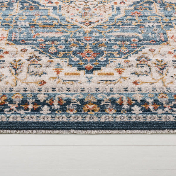 Safavieh Lrl Elegant Hayden Blue 5X7 Area Rug - Soft Power-Loomed Poly Blend, Stain-Resistant, Modern Flair LRL410M-5