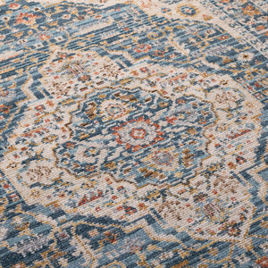Safavieh Lrl Elegant Hayden Blue 5X7 Area Rug - Soft Power-Loomed Poly Blend, Stain-Resistant, Modern Flair LRL410M-5