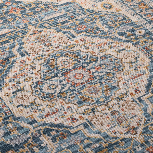 Safavieh Lrl Elegant Hayden Blue 5X7 Area Rug - Soft Power-Loomed Poly Blend, Stain-Resistant, Modern Flair LRL410M-5