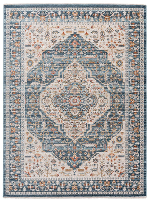 Safavieh Lrl Elegant Hayden Blue 5X7 Area Rug - Soft Power-Loomed Poly Blend, Stain-Resistant, Modern Flair LRL410M-5