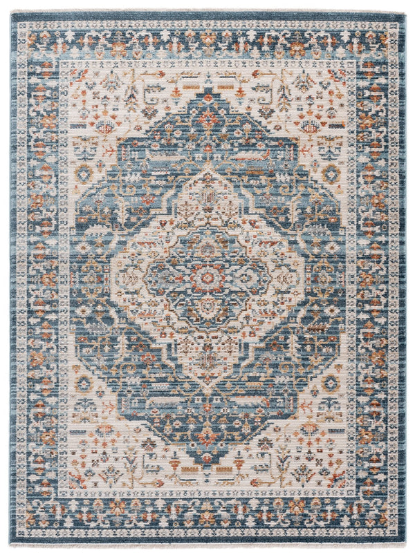 Safavieh Lrl Elegant Hayden Blue 5X7 Area Rug - Soft Power-Loomed Poly Blend, Stain-Resistant, Modern Flair LRL410M-5