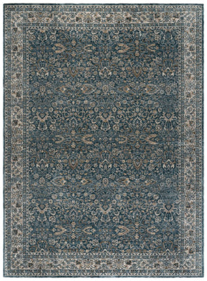 Safavieh Lrl Power Loomed Polyester Area Rug Traditional Medallion Blue Ivory Living Room 8'-0" x 10'-0" LRL570M-8
