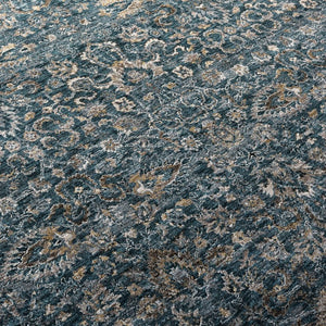 Safavieh Lrl Power Loomed Polyester Area Rug Traditional Medallion Blue Ivory Living Room 9'-0" x 12'-0" LRL570M-9
