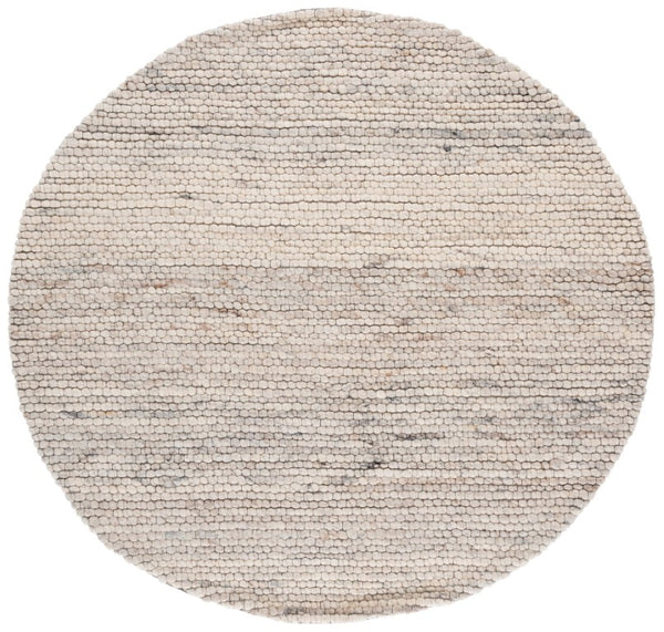 Safavieh Lrl Abram Handwoven Wool Runner Plush Beige Ivory Artisan Hallway Accent Rug 6'-0" x 6'-0" (Round) LRL6330A-6R