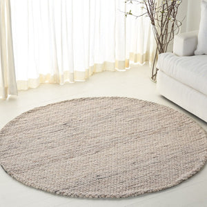 Safavieh Lrl Abram Handwoven Wool Runner Plush Beige Ivory Artisan Hallway Accent Rug 6'-0" x 6'-0" (Round) LRL6330A-6R