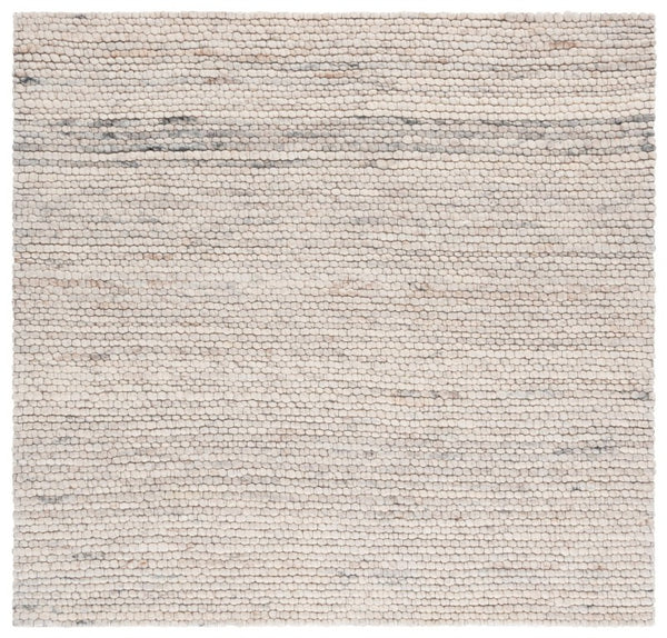 Safavieh Lrl Abram Handwoven Wool Runner Plush Beige Ivory Artisan Hallway Accent Rug 6'-0" x 6'-0" (Square) LRL6330A-6SQ