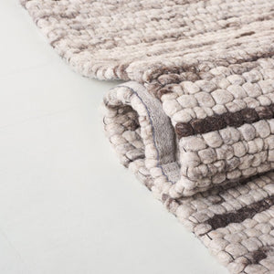 Safavieh Lrl Abram Hand-Woven Wool Runner Abstract Tonal Beige Grey for Hallways and Living Rooms 8'-0" x 10'-0" LRL6330B-8
