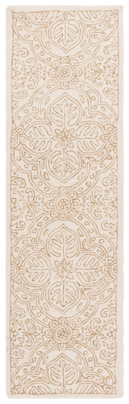 Safavieh Lrl Hand Tufted Wool Runner Rug Ivory Gold Oriental Floral Hallway Accent 2'-3" x 8'-0" LRL6603D-28