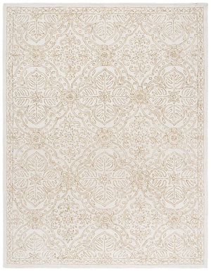 Safavieh Lrl Hand Tufted Wool Runner Rug Ivory Gold Oriental Floral Hallway Accent 8'-0" x 10'-0" LRL6603D-8