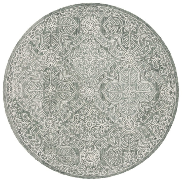 Safavieh Lrl Etienne Hand-Tufted Wool Runner Oriental Pattern for Hallways and Entryways 7'-0" x 7'-0" - Round LRL6603W-7R