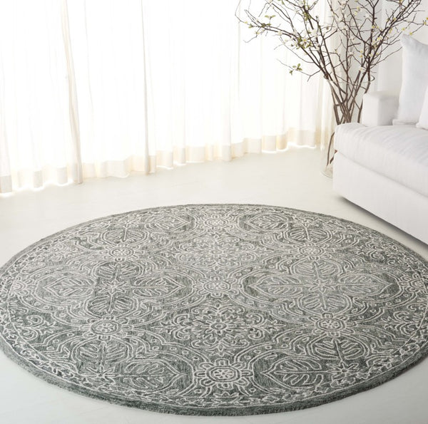 Safavieh Lrl Etienne Hand-Tufted Wool Runner Oriental Pattern for Hallways and Entryways 7'-0" x 7'-0" - Round LRL6603W-7R