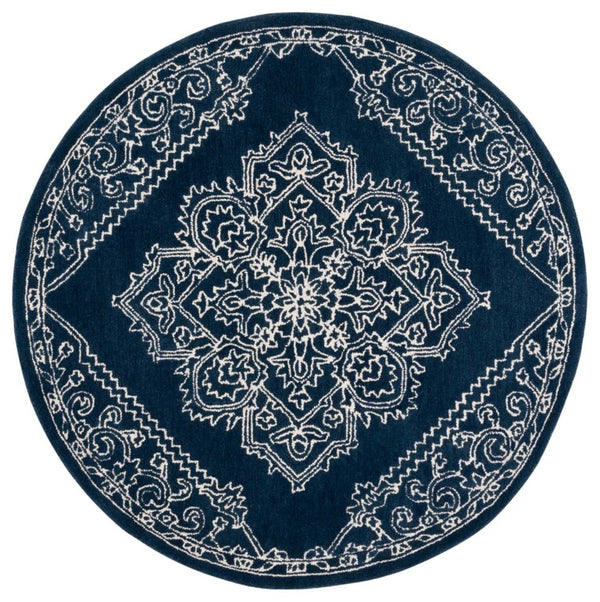 Safavieh Lrl Wesley Hand-Tufted Wool Oriental Accent Rug for Entryways and Bedroom Floors 5'-0" x 5'-0" (Round) LRL6604N-5R