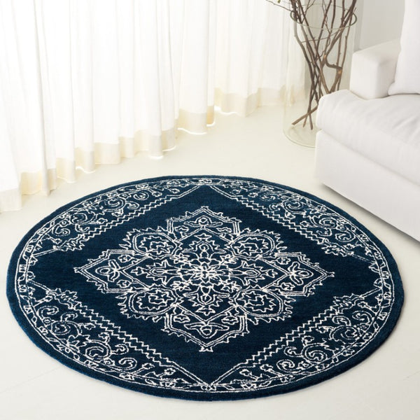 Safavieh Lrl Wesley Hand-Tufted Wool Oriental Accent Rug for Entryways and Bedroom Floors 5'-0" x 5'-0" (Round) LRL6604N-5R