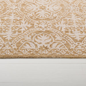 Safavieh Lauren Ralph Hand Tufted Wool Runner Oriental Hallway Rug in Gold Ivory 2'-3" x 8'-0" LRL6606D-28