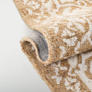 Safavieh Lauren Ralph Hand Tufted Wool Runner Oriental Hallway Rug in Gold Ivory 5'-0" x 8'-0" LRL6606D-5