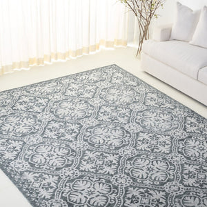 Safavieh Lauren Ralph Hand Tufted Wool Runner Oriental Hallway Rug in Silver Ivory Tones 8'-0" x 10'-0" LRL6606G-8